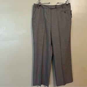 Larry Lavine Stretch Gray Straight Leg Dress Pants Office Carrier Wear 16 NWT